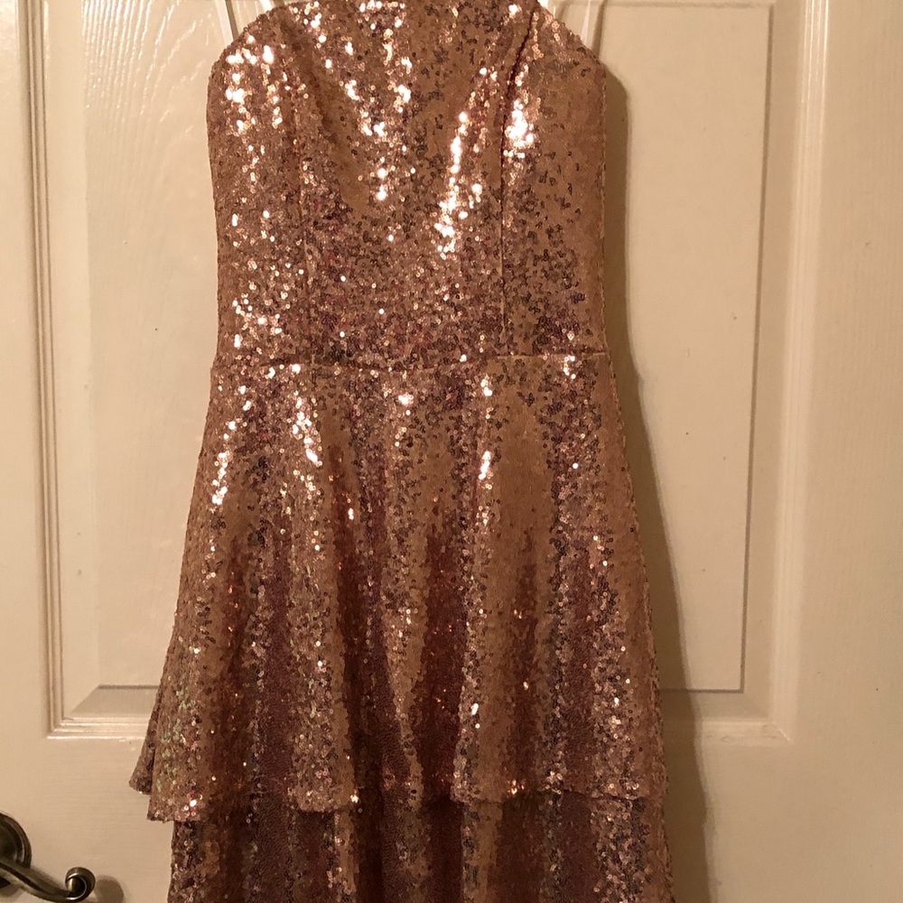 Rose Gold Sequined Dress